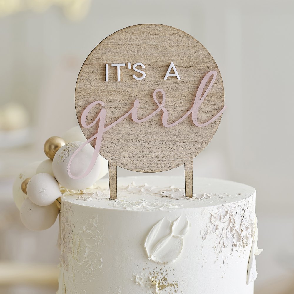 Cake Topper Trä It s a girl 79 kr Kalasdekorationer My